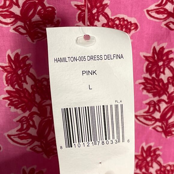 Ro's Garden Hamilton Mini Dress Delfina Pink Red Floral Size Large NWT - Picture 5 of 12
